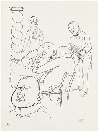 GEORGE GROSZ Two prints from Ecce Homo.